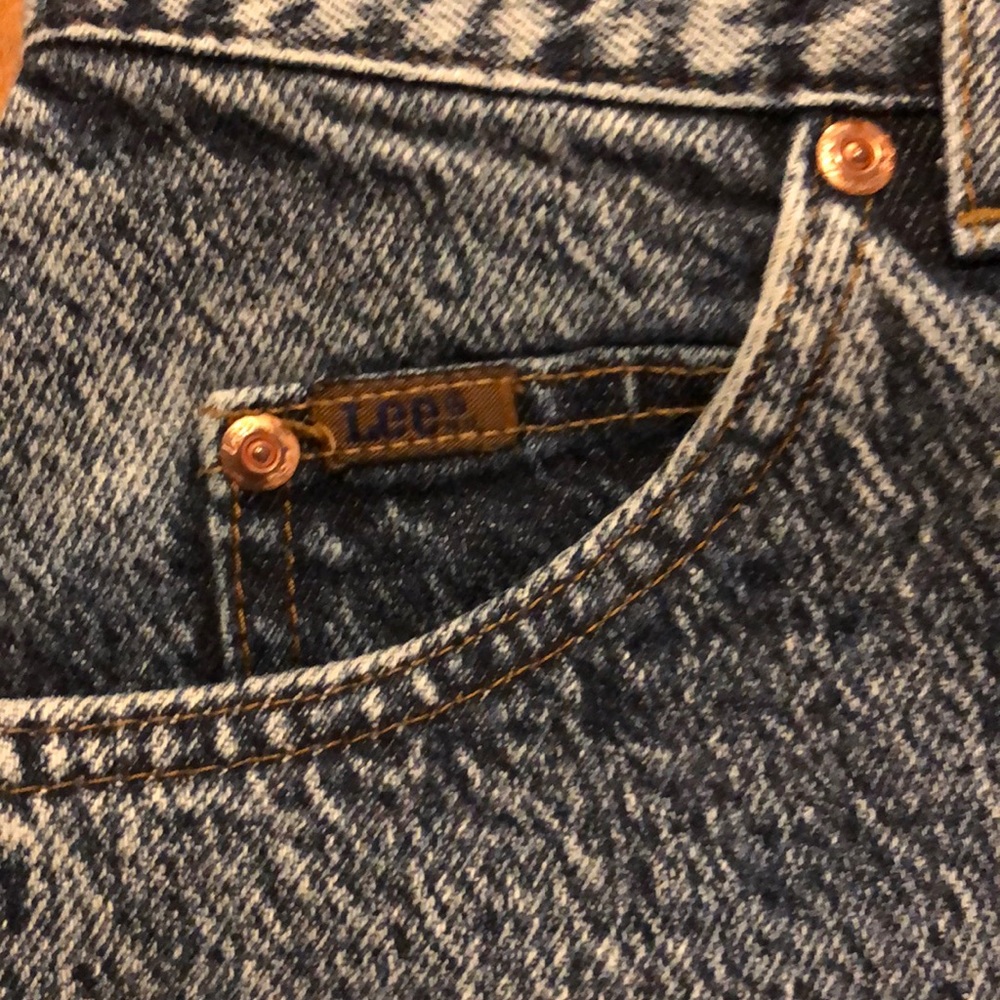 Vintage 80s LEE Acid Washed Jeans - Picture 2 of 8